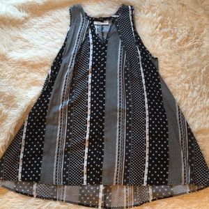 Black and white smock dress